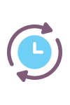 graphic of a clock with arrows surrounding it indicating a clockwise motion.