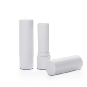 lip balm container over white